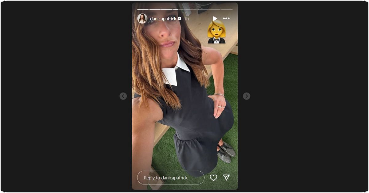 Danica Patrick shared a photo of her outfit for the Formula 1 Canadian Grand Prix event. Image: @danicapatrick via Instagram